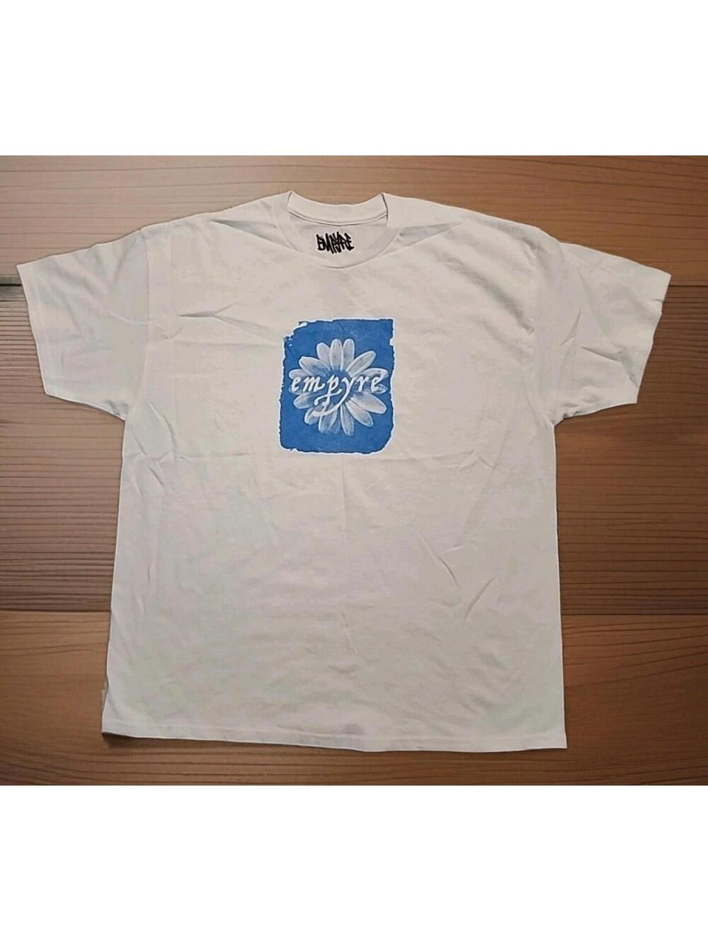 Empyre Cyanotype Daisy White T-Shirt Size XL (096)